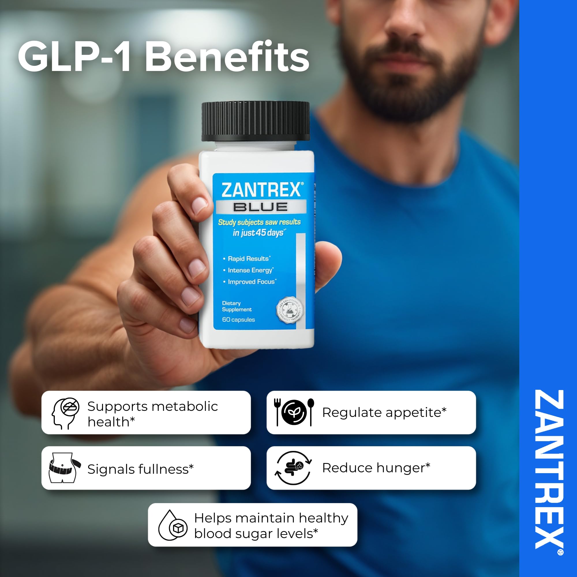 Zantrex detalle de cápsula que muestra textura y calidad
