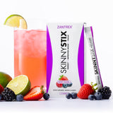 Zantrex SkinnyStix escena matutina en cocina, fácil incorporación a rutina diaria