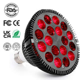 Zarbaha embalaje y etiqueta con especificaciones 54W 18 LED y garantía incluida