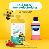 Zarbee's pouch abierto en mano, práctico para dar sorbos a niños
