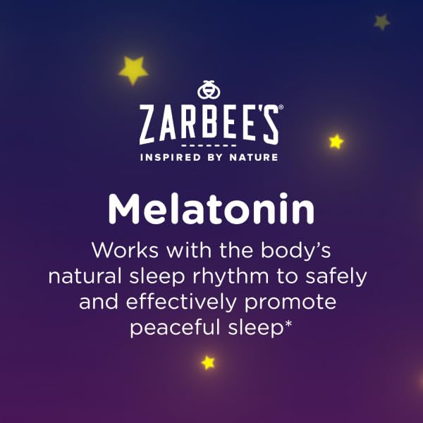 Zarbee's detalle de la etiqueta que informa 1 mg de melatonina y seguridad