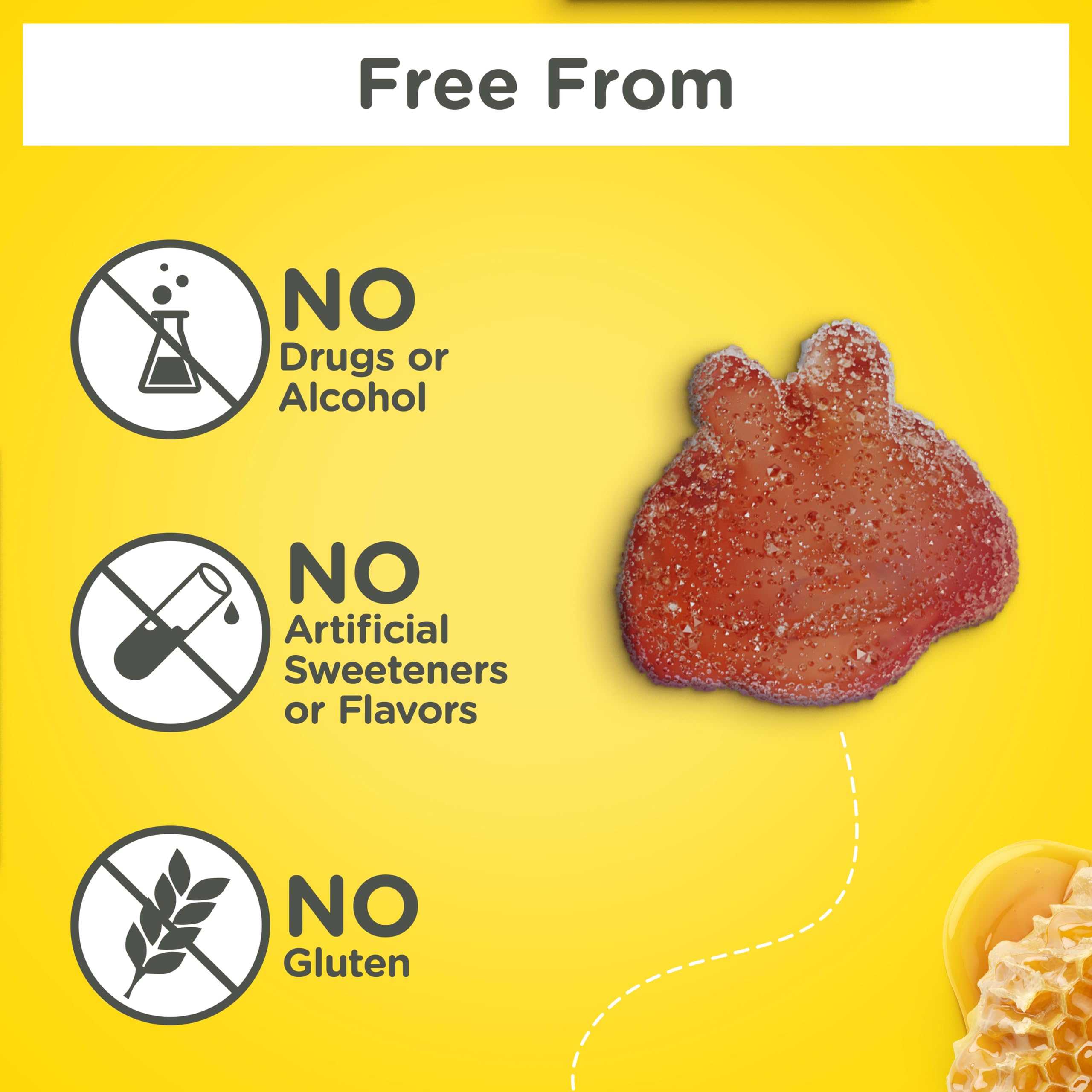 Gominolas Zarbee's junto a frutas naturales que sugieren sabor mixto y origen natural