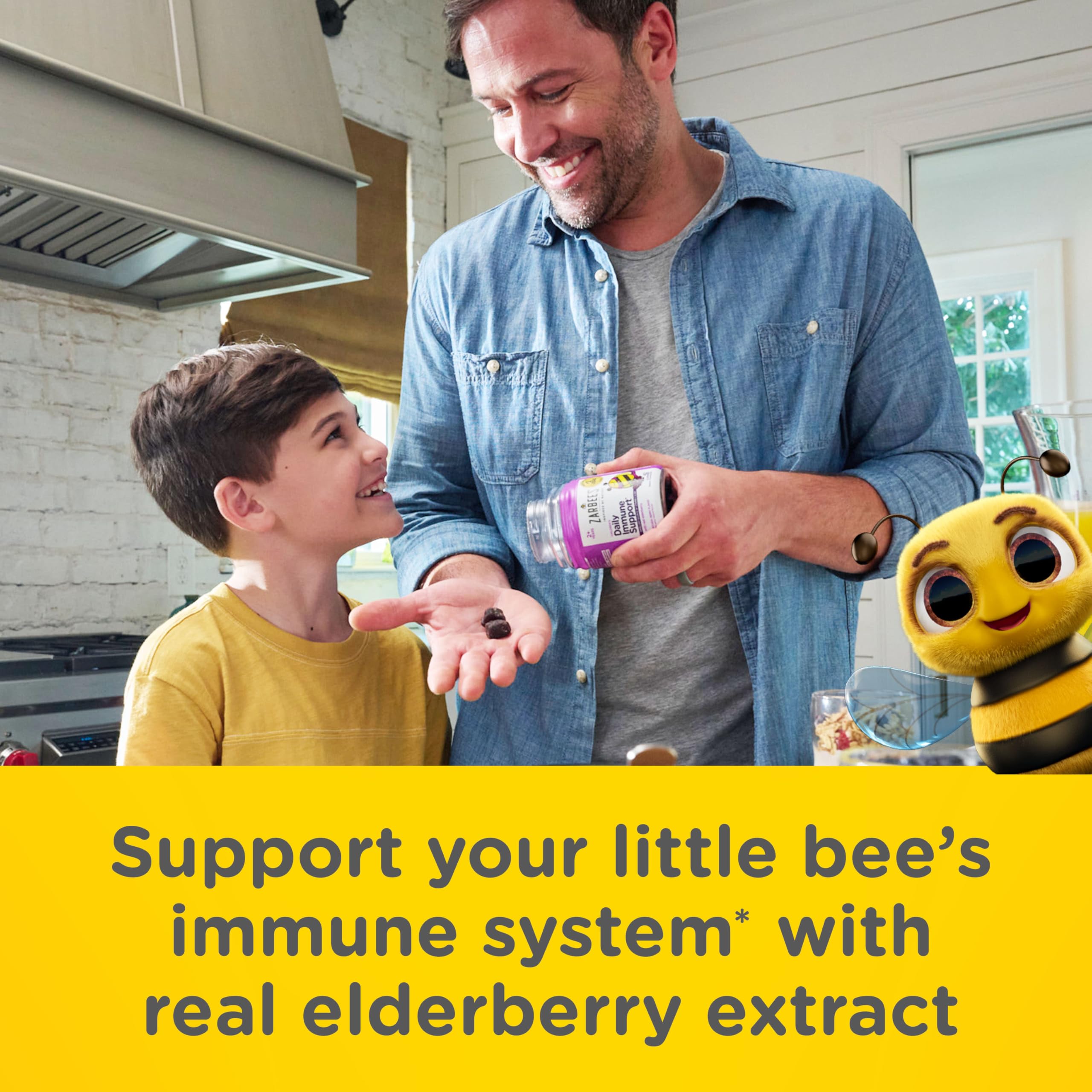 Zarbee's bayas elderberry frescas destacando origen natural