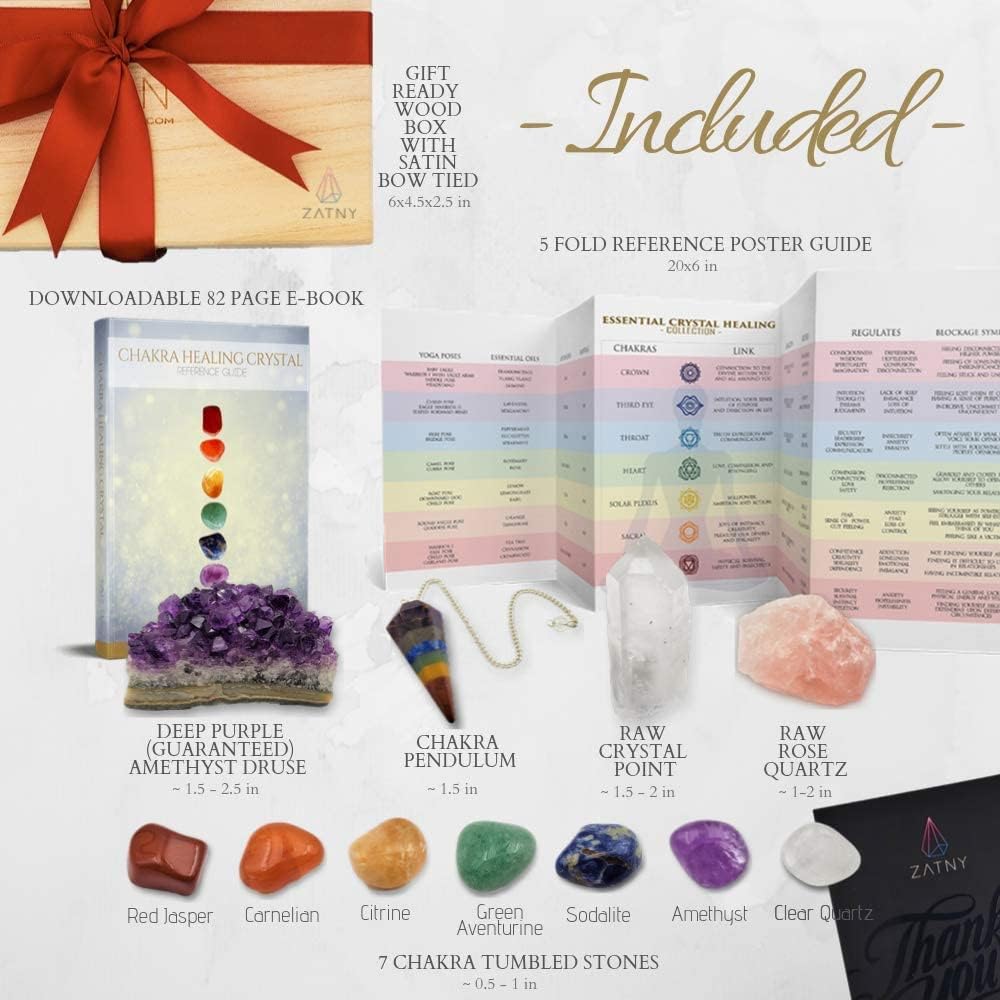 ZATNY siete piedras de chakra alineadas para equilibrar tu espacio
