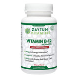 Zaytun envase frontal de vitamina B12 1000mcg visual claro y práctico