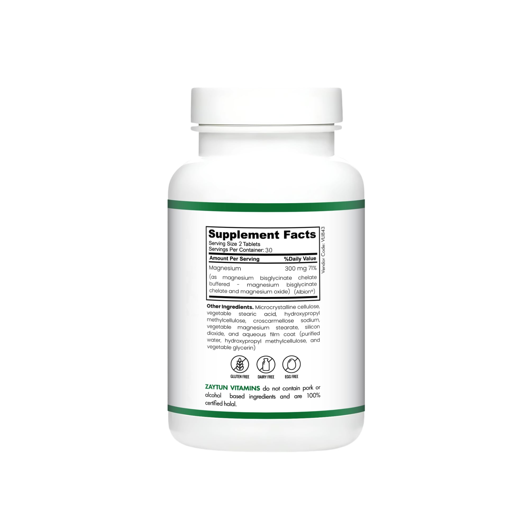 Zaytun Vitamins envase junto a plantas que sugieren origen vegetal y fórmula natural