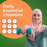 Zaytun Vitamins etiqueta con ingredientes destacando fórmula vegana y sin alérgenos