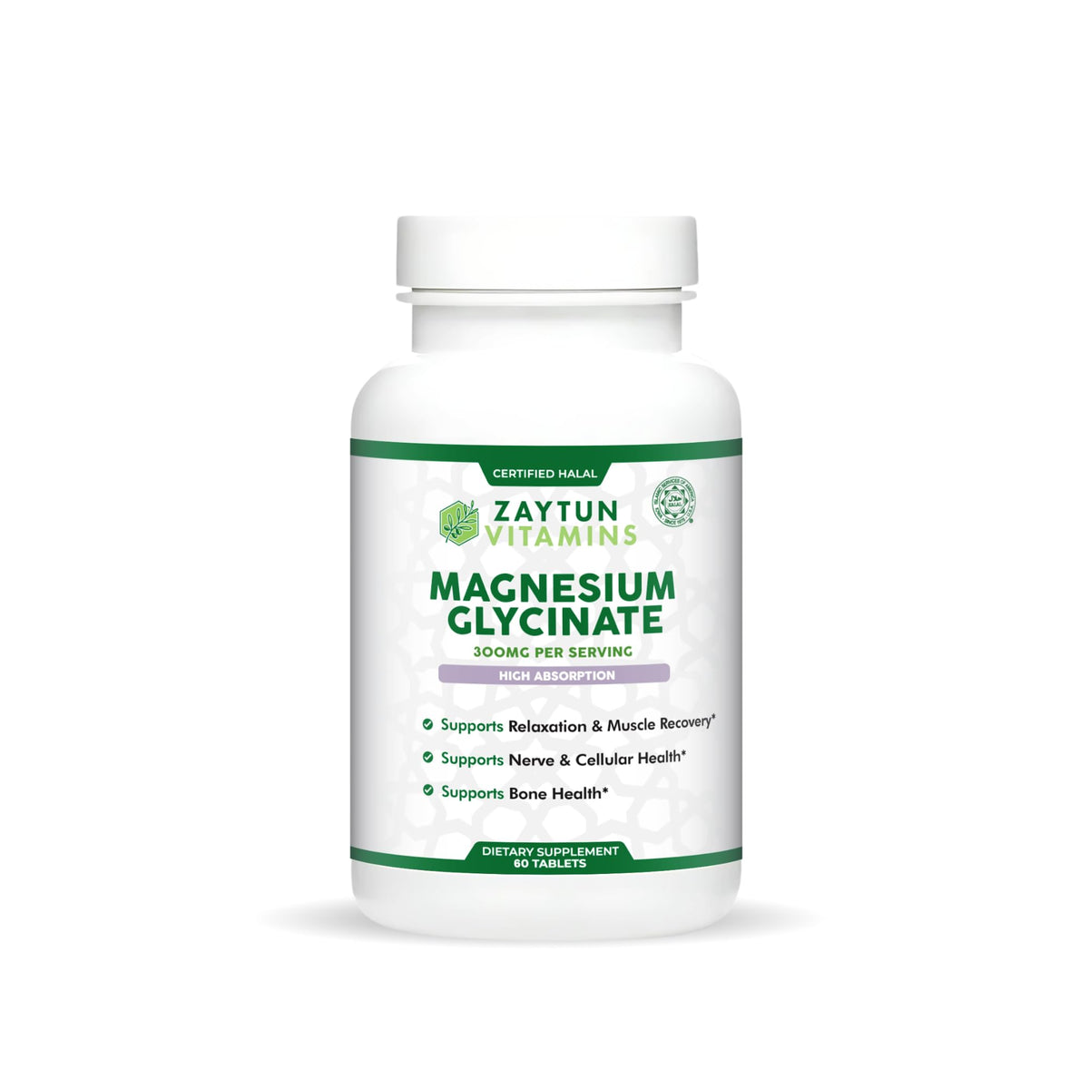 Zaytun Vitamins frontal del envase mostrando 60 tabletas y beneficios clave