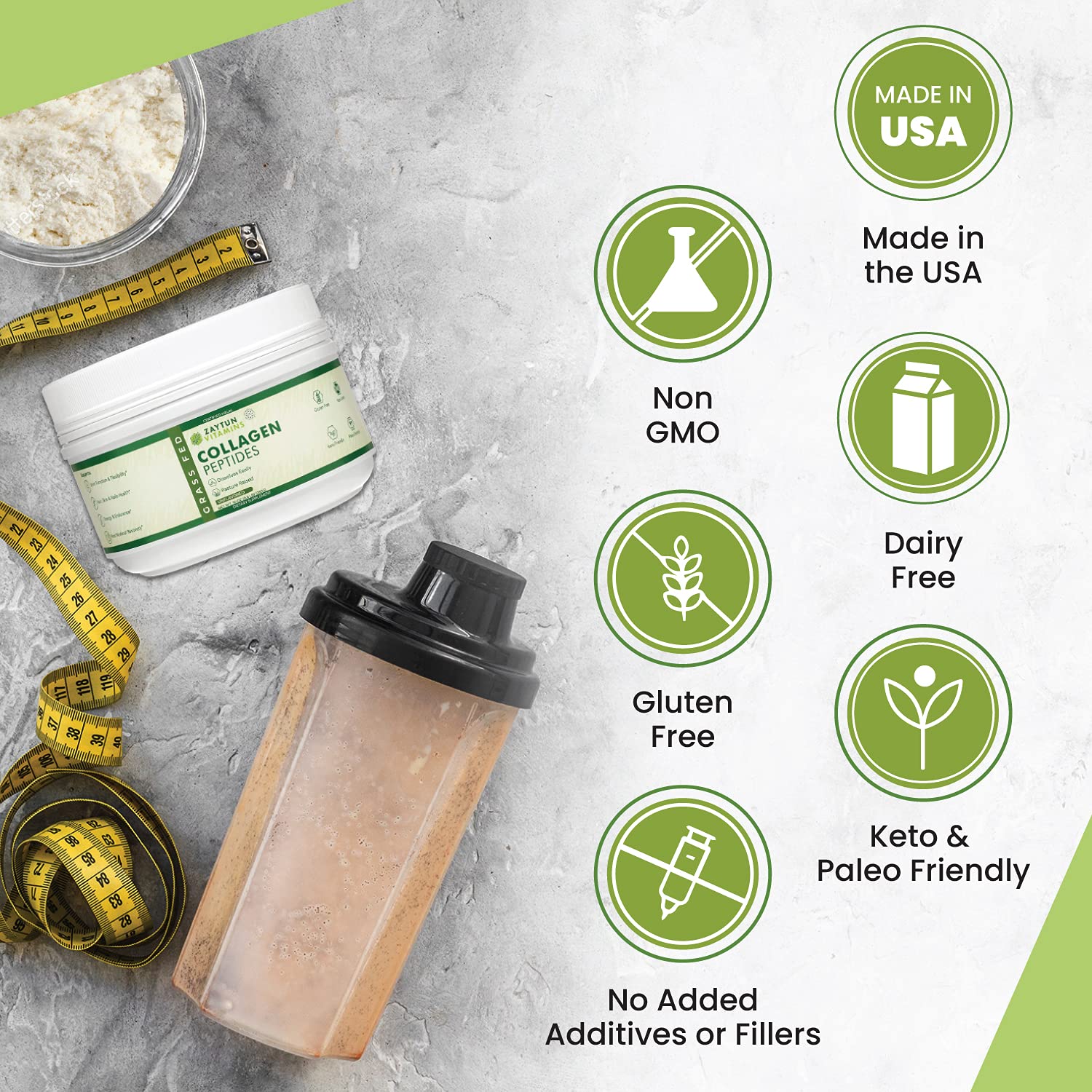 Batido matinal con Zaytun Vitamins para incorporar colágeno sin cambiar sabor