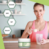 Comparación de tamaño Zaytun Vitamins 10 oz para visualización de cantidad