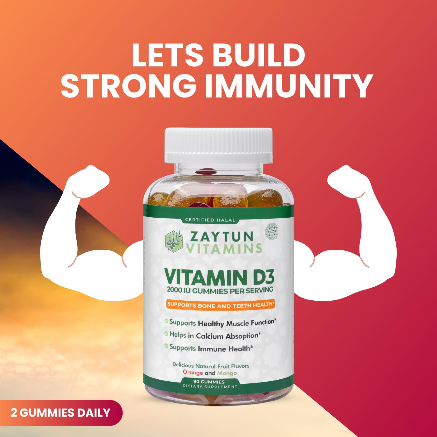Zaytun Vitamins sello halal en el envase demostrando certificación y confianza