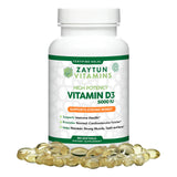 Zaytun vitaminas frasco frontal mostrando 180 mini softgels y beneficio de suministro prolongado