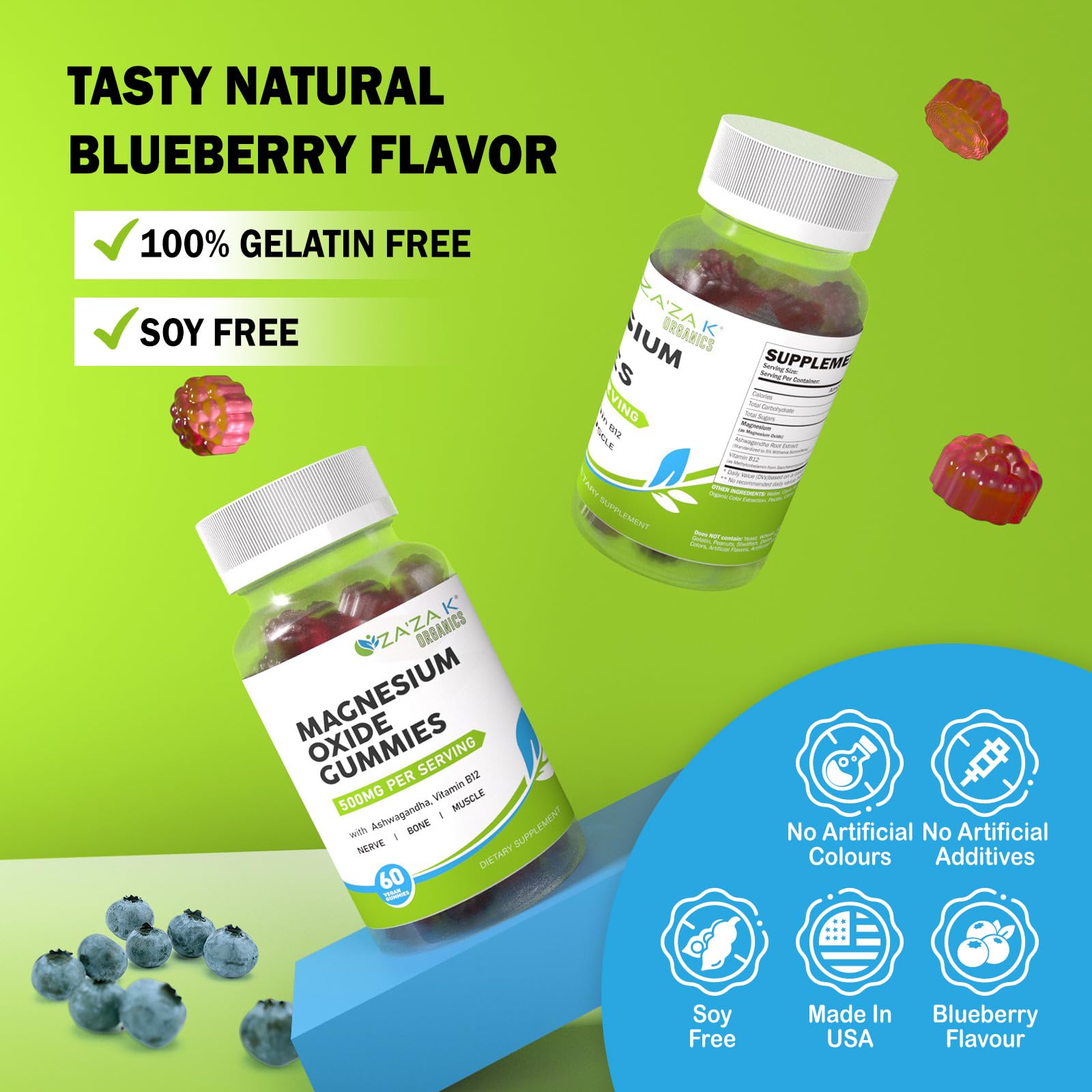 ZA'ZA K ORGANICS etiqueta nutricional detallada para transparencia