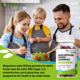 ZA'ZA K ORGANICS tabla de ingredientes destacando magnesio y B12