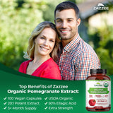 Zazzee cápsula en primer plano indicando formulación vegana y pura