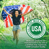 vista superior de múltiples cápsulas Zazzee resaltando la cantidad por envase