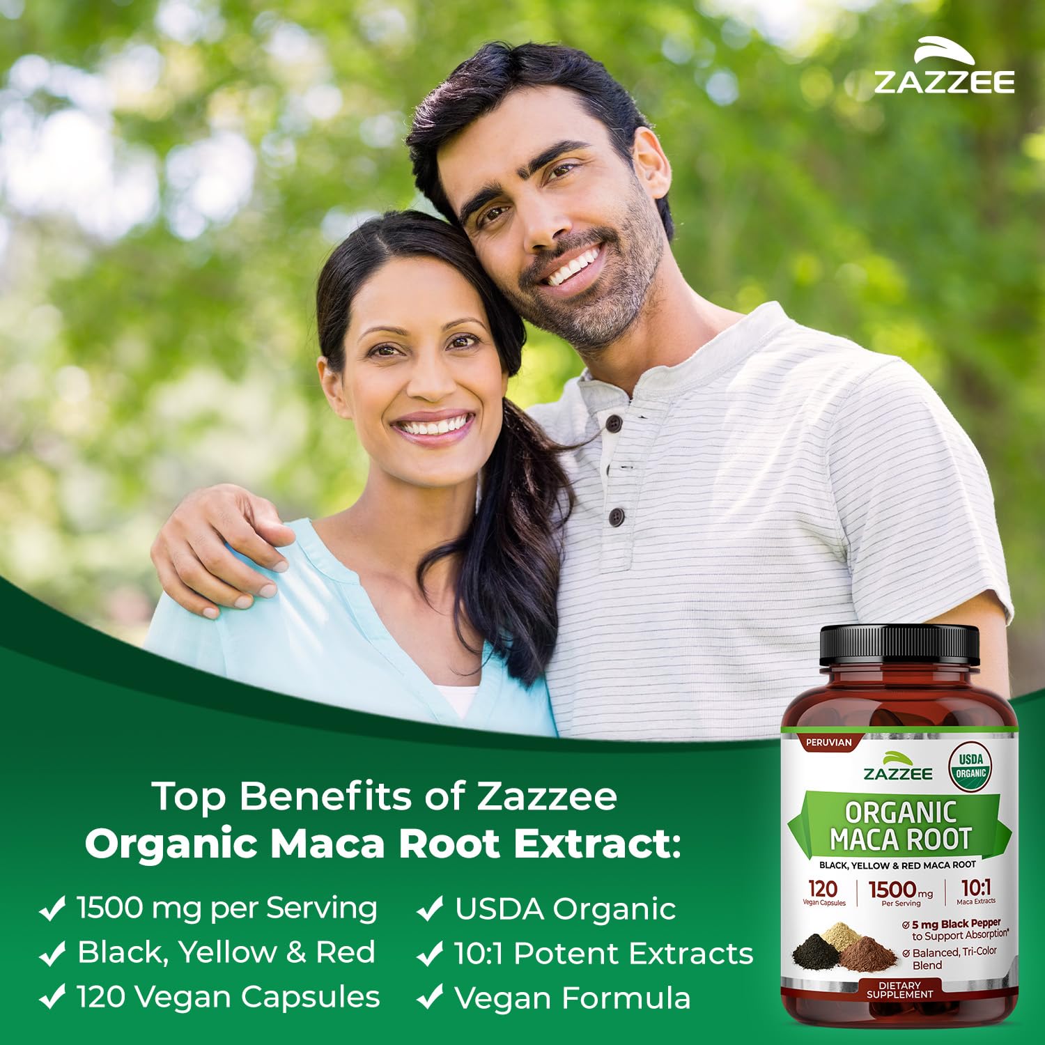 Zazzee detalle de etiqueta con certificación USDA Organic y sin alérgenos