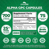 Zazzee etiqueta detalle ingredientes y dosis para ver pureza