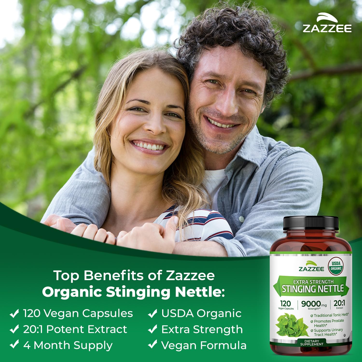Zazzee etiqueta con certificación USDA para confianza y pureza