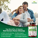 Zazzee etiqueta con certificación USDA Organic visible, confianza y calidad