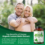 Zazzee etiqueta USDA Organic visible, certificación y confianza