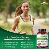 Zazzee etiqueta con sello USDA Organic que garantiza certificación