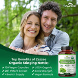 Zazzee etiqueta con certificación USDA para confianza y pureza