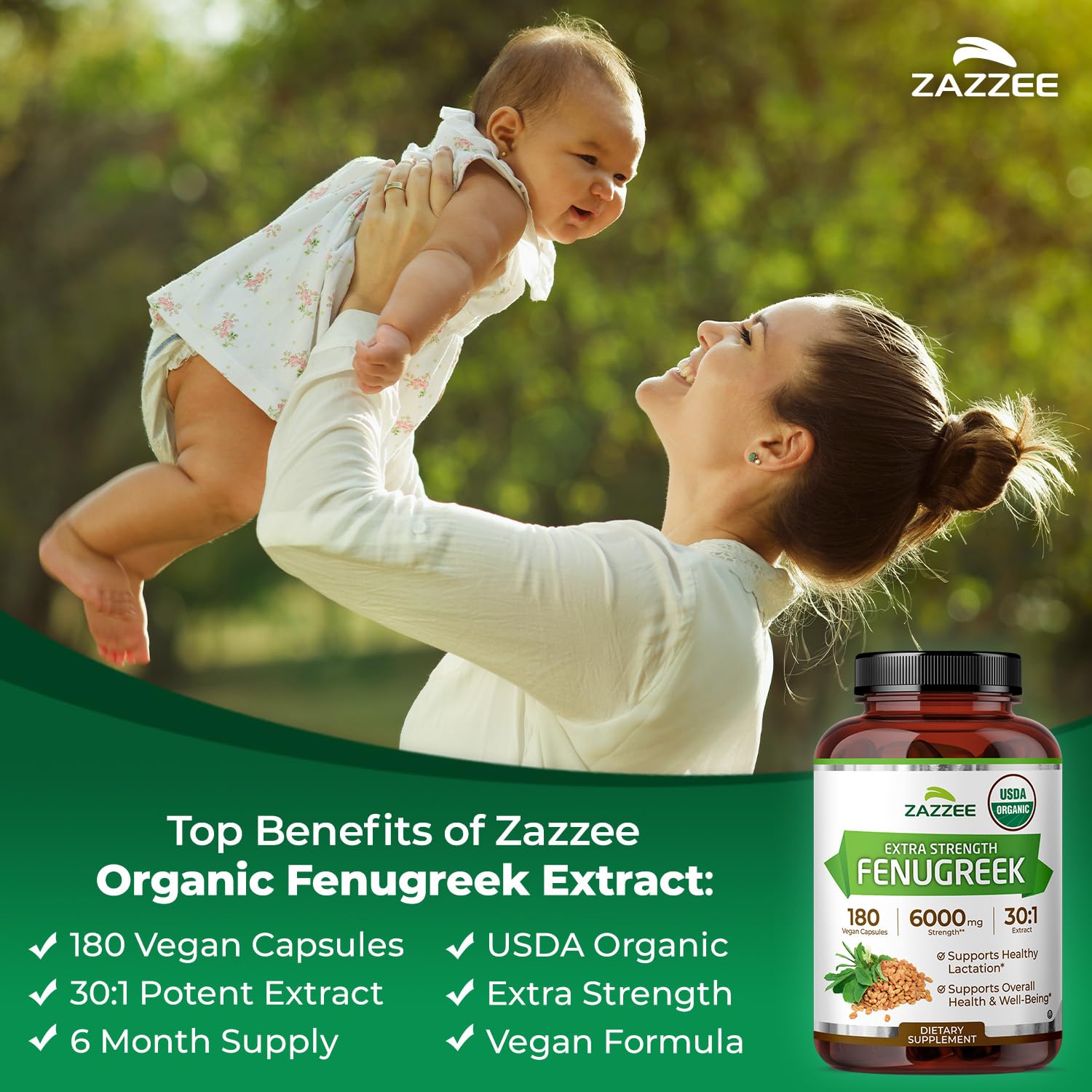Zazzee etiqueta con sello USDA Organic que garantiza certificación