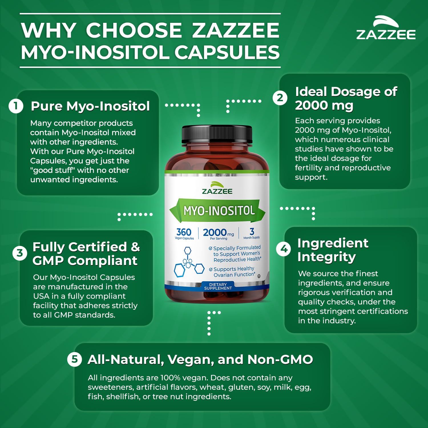 etiqueta informativa Zazzee con tabla nutricional y recomendaciones de uso