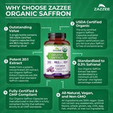 Zazzee frasco lateral con lista de ingredientes sin alérgenos