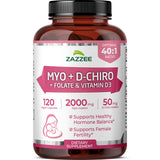 Zazzee frente del empaque mostrando sello y beneficio de equilibrio hormonal