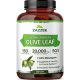 Zazzee frente del envase mostrando 150 cápsulas y ventaja de suministro