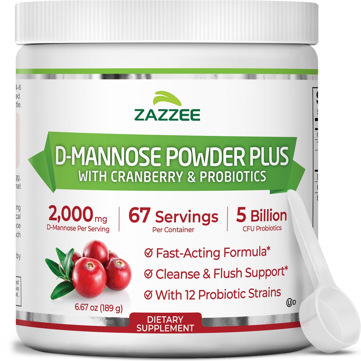 Zazzee envase frontal mostrando producto y beneficio de apoyo urinario