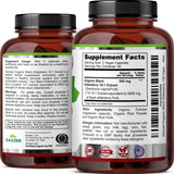 Zazzee etiqueta con información nutricional y lista de ingredientes