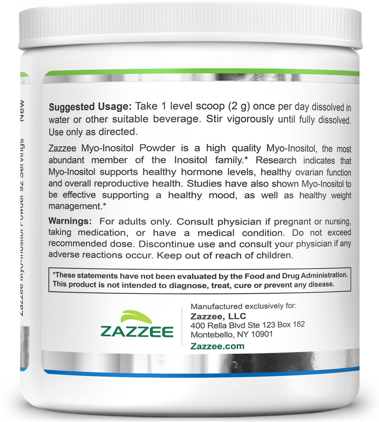 Batido de estilo de vida con Myo-Inositol Zazzee, sugiriendo integración en la rutina diaria