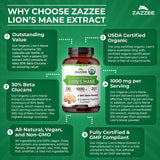 Zazzee sello USDA Organic visible para confirmar certificación y seguridad