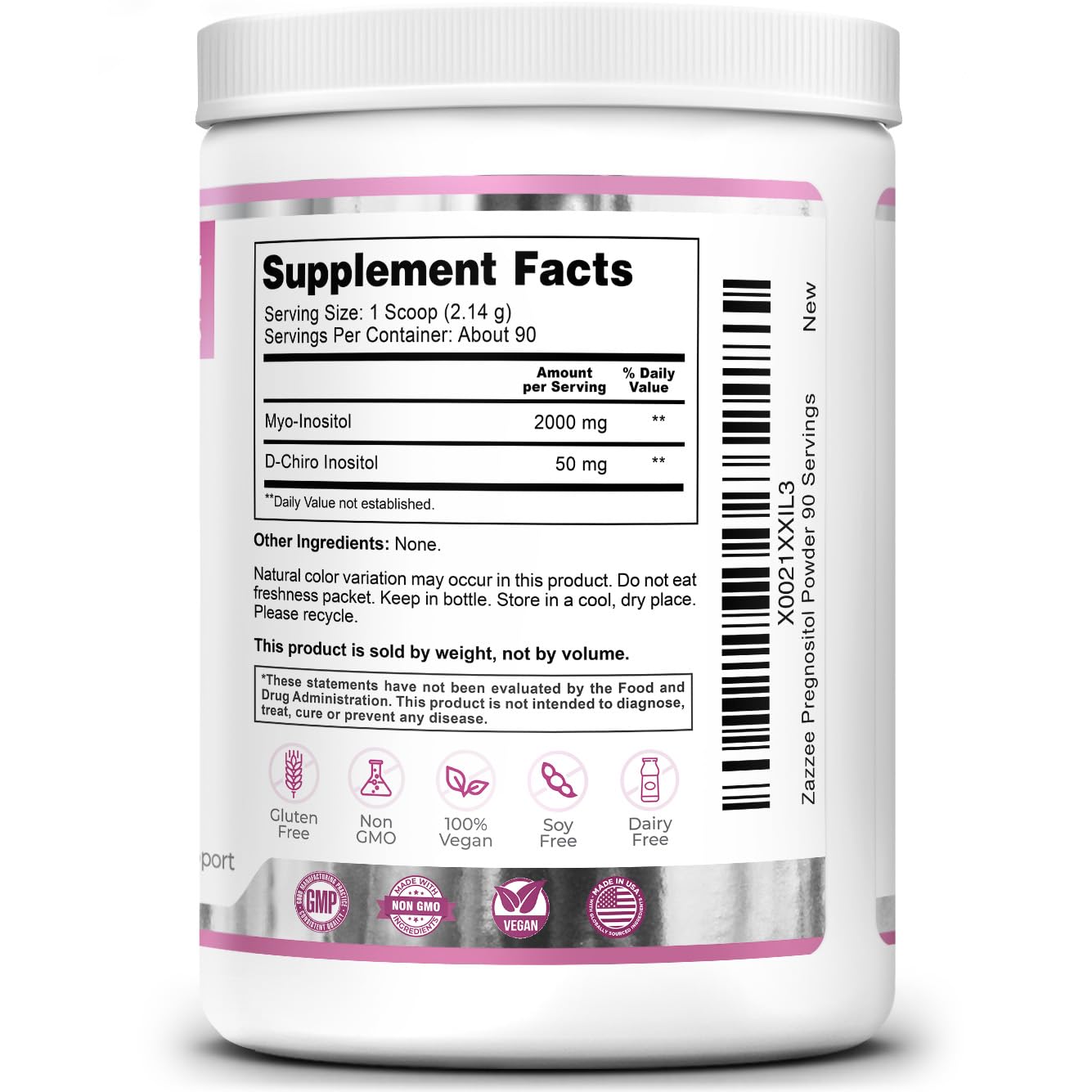 zazzee mujer en rutina matinal usando PREGNOSITOL como parte de su apoyo nutricional