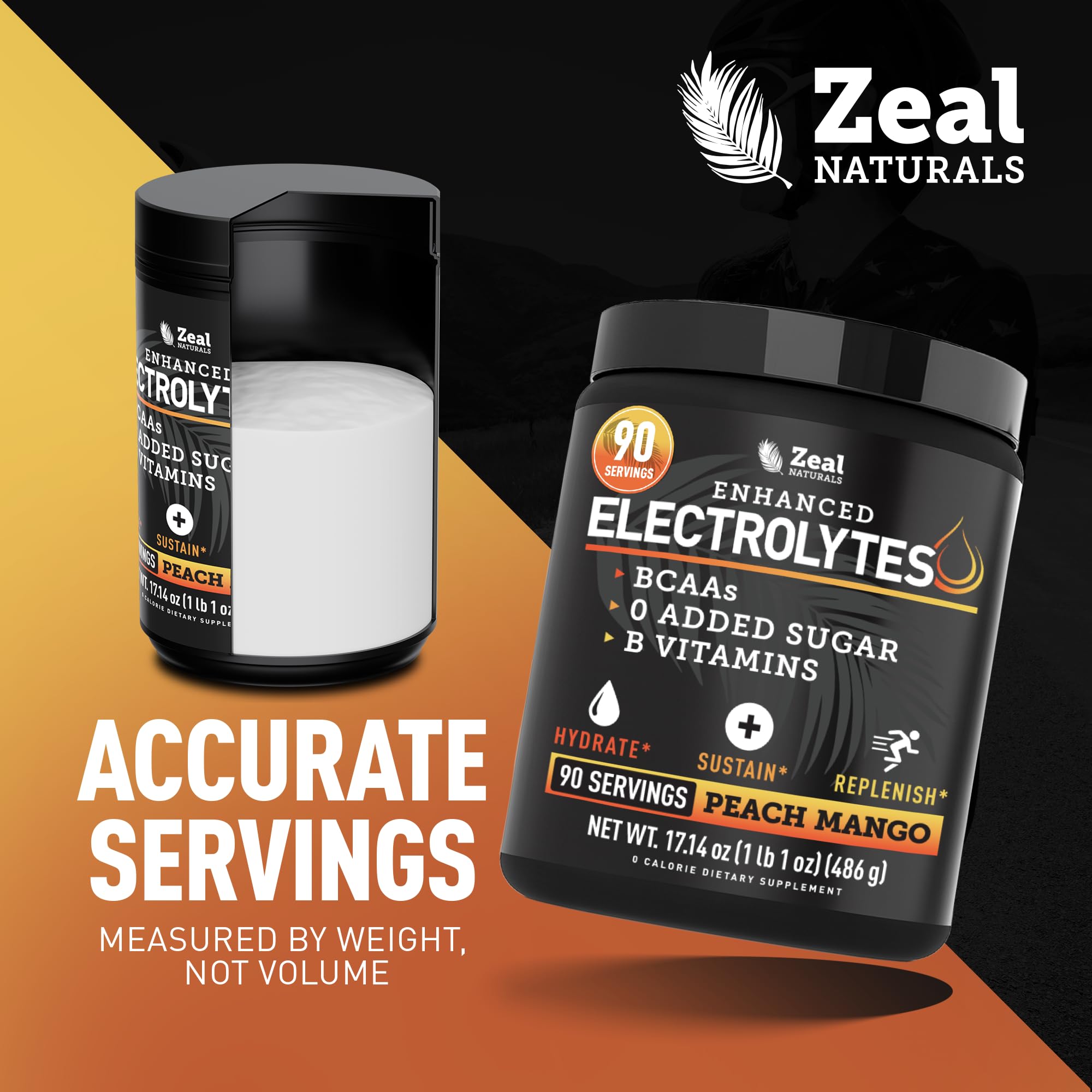 Zeal Naturals envase junto a una jarra para mostrar 90 servicios