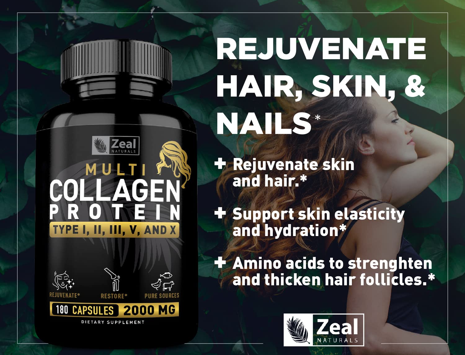 Zeal Naturals cápsulas en mano para mostrar facilidad de toma diaria