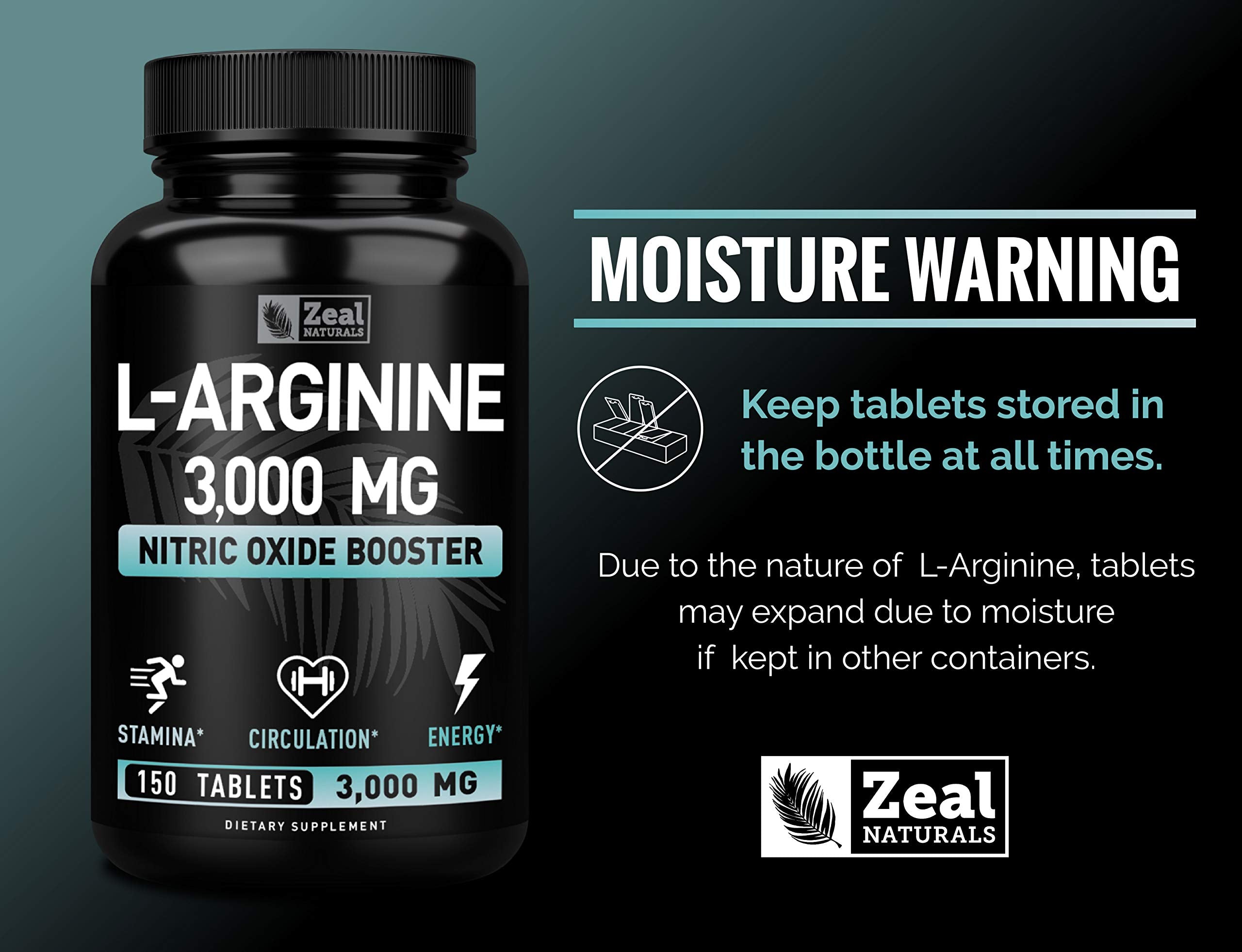Zeal Naturals comprimidos en mano para mostrar tamaño y dosificación