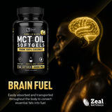 Zeal Naturals etiqueta y información nutricional destacando ingredientes C8 y C10