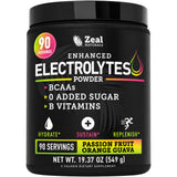 Zeal Naturals frente del envase mostrando sabor y beneficios