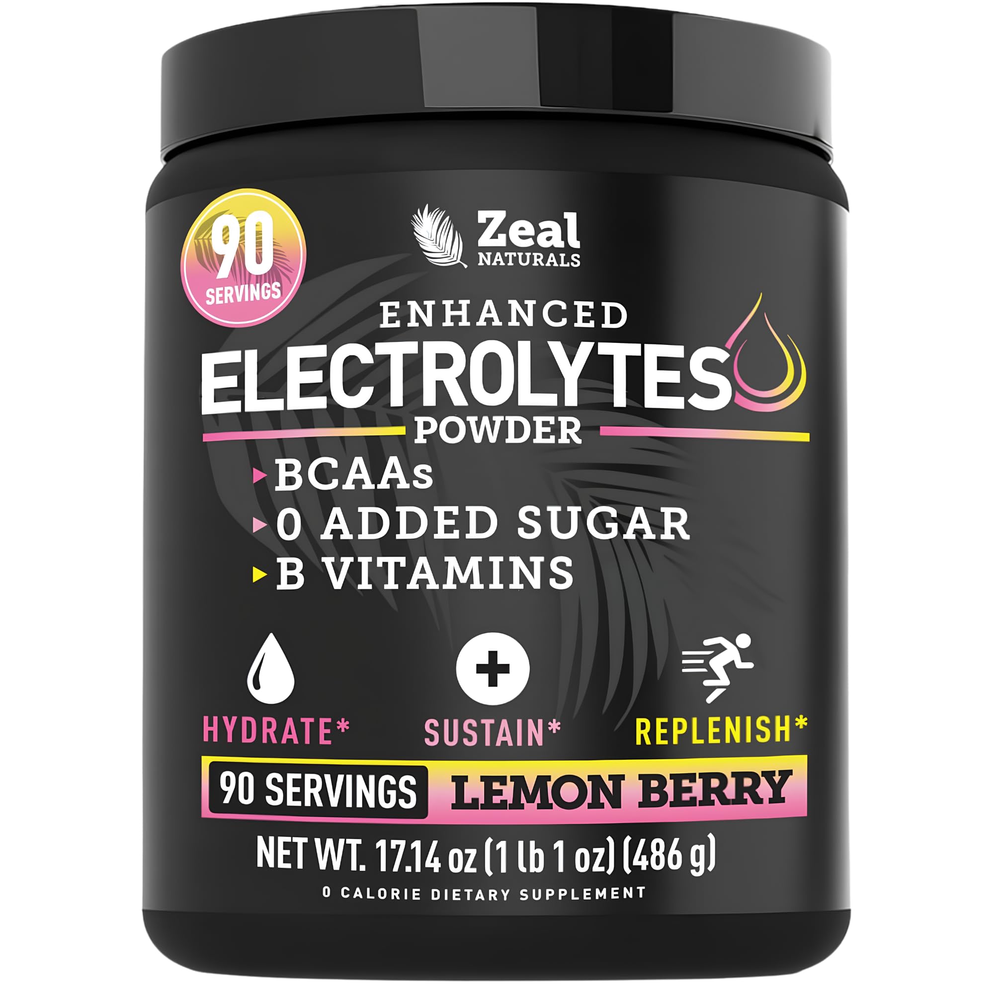 Zeal Naturals frente del envase mostrando 90 servicios y beneficio de hidratación