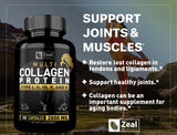 Zeal Naturals primer plano de cápsula destacando su textura hidrolizada