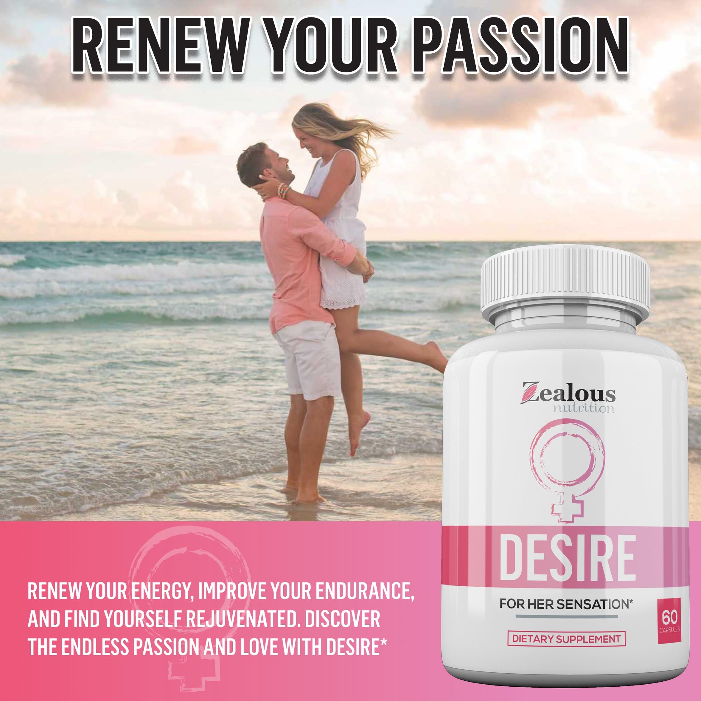 Zealous Nutrition frasco abierto mostrando cápsulas listas para uso diario