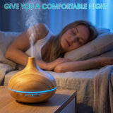ZEBIAO difusor en mesita de noche con luz tenue ideal para dormir