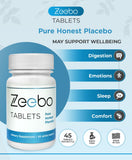 Comparación de tamaño Zeebo tabletas en mano para visualizar dosificación y escala