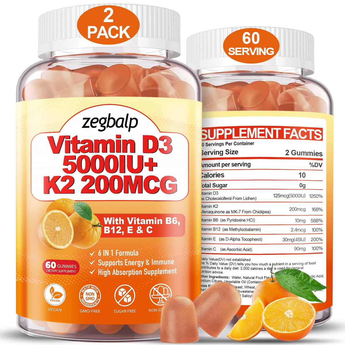 ZEGBALP frasco frontal mostrando gomitas y dosis por envase