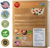Zen Ginseng bolsas de empaque abiertas con rodajas listas para uso diario