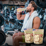 Zen Ginseng rebanadas junto a cuchara para referencia de tamaño práctico